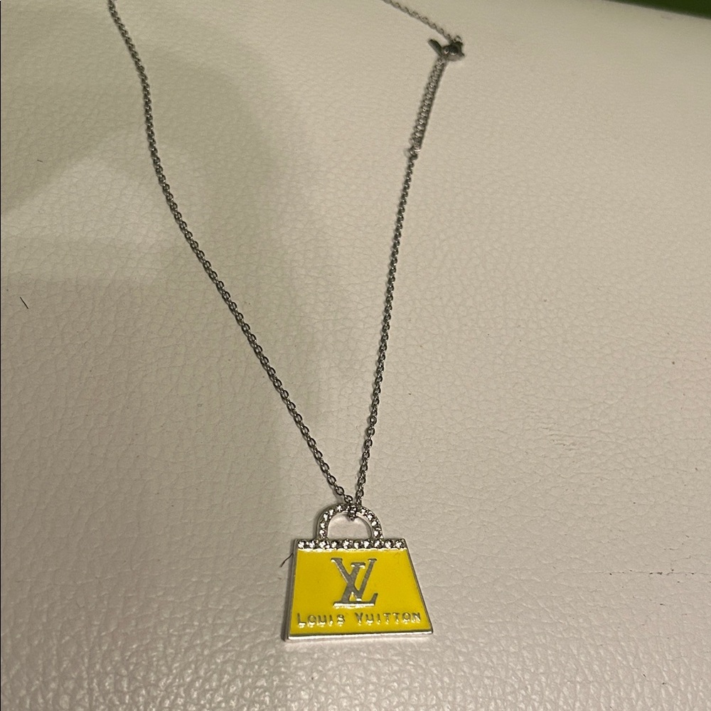 Enamel Handbag Pendant Necklace